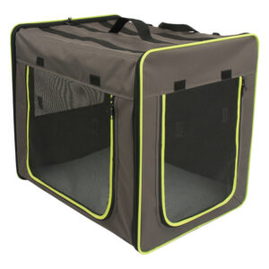 M: L 61 x B 46 x H 53,5 cm - grijs-bruin/groen-grijs - Transportbox First Class Basic