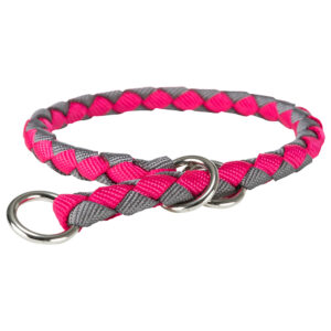 Trixie Cavo Trek-Stop Halsband Fuchsia/Grafiet M: 39-45cm, Halsomvang ø 12mm